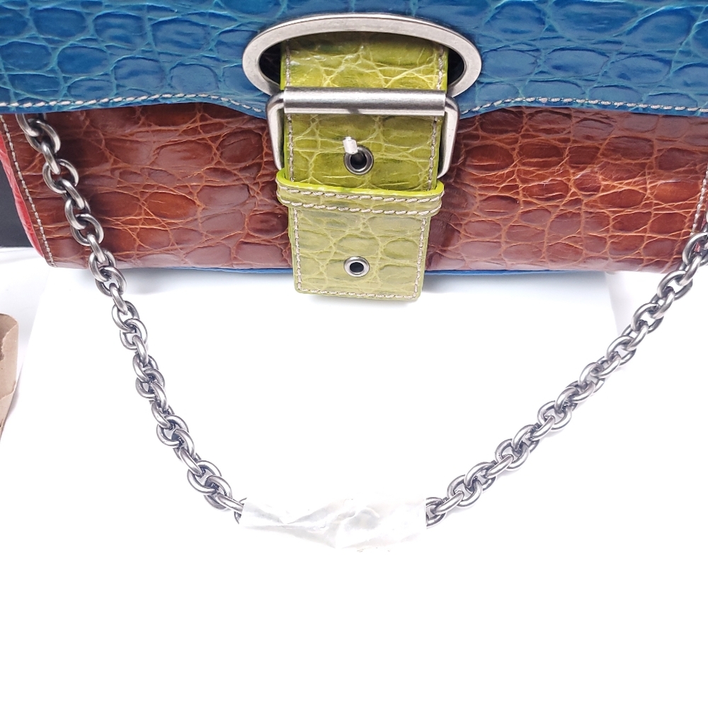 Cynthia Rowley Multi- Color Crocodile Clutch - Picture 8 of 10